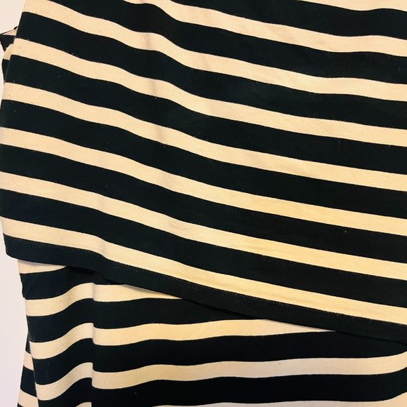 LOFT Women’s Striped Dress – Late 2010s – Black & Cream – Soft Stretch Rayon Ble - Picture 5 of 8
